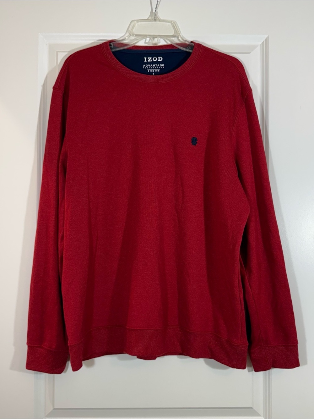 IZOD Advantage Performance Stretch Men’s Large Red Crew Neck Sweatshirt